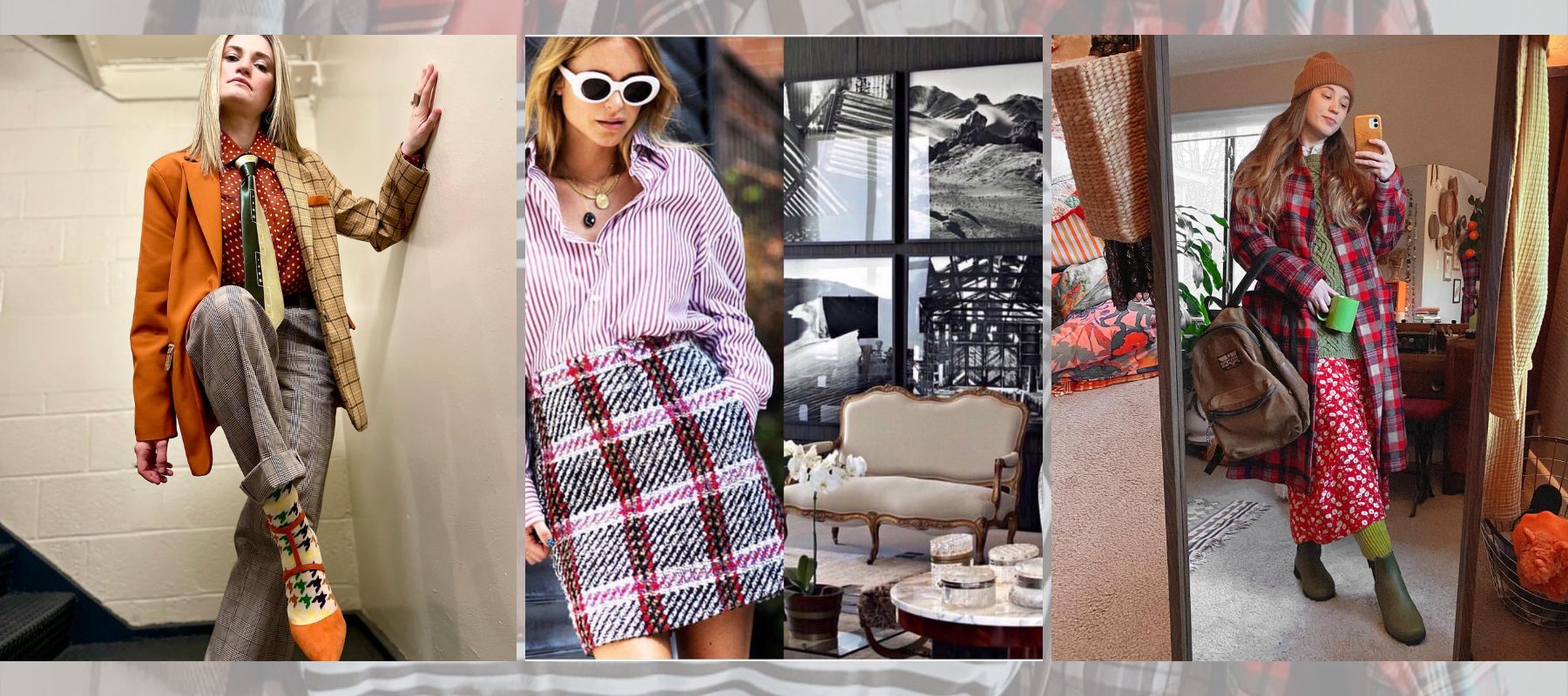 Plaid and Stripes: A Grunge-Flavored Preppy Look for Maximum Style
