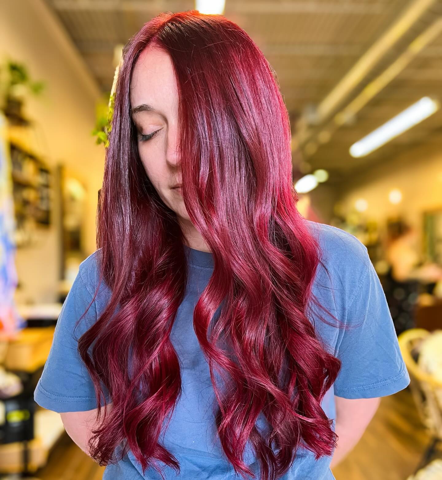Light Up The City: Bright Red Ariel Hair Inspo
