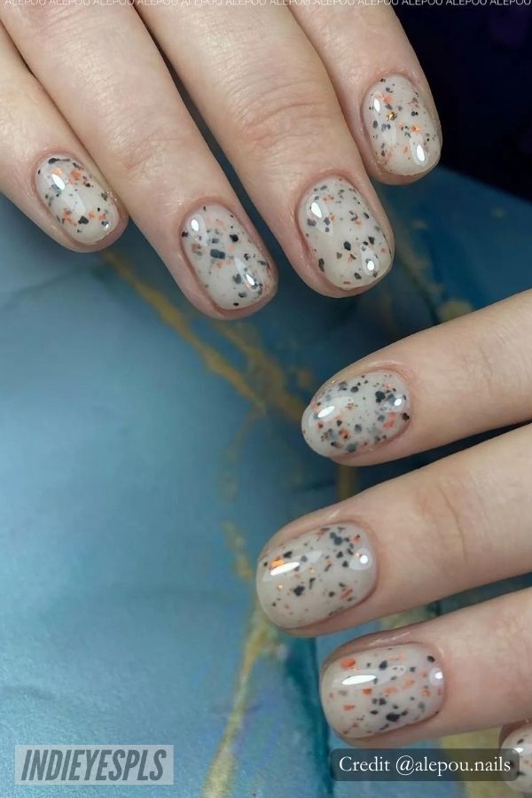 Not-So-Blooming White Nails: Short White Nail Art Tips In The 2024 Goth Spring