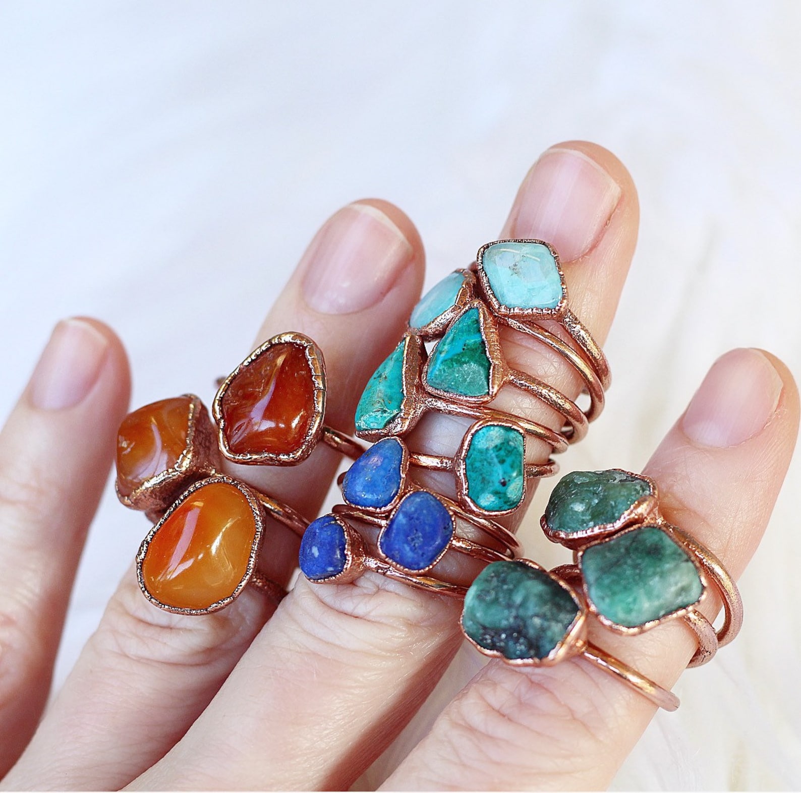 10+ Dainty or Giant Raw Crystal Rings (incl Engagement Rings)